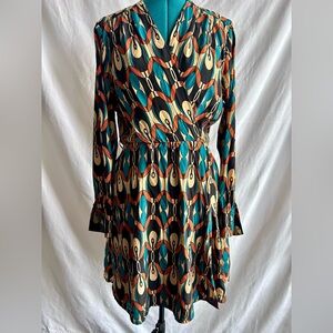 70s inspired wrap dress